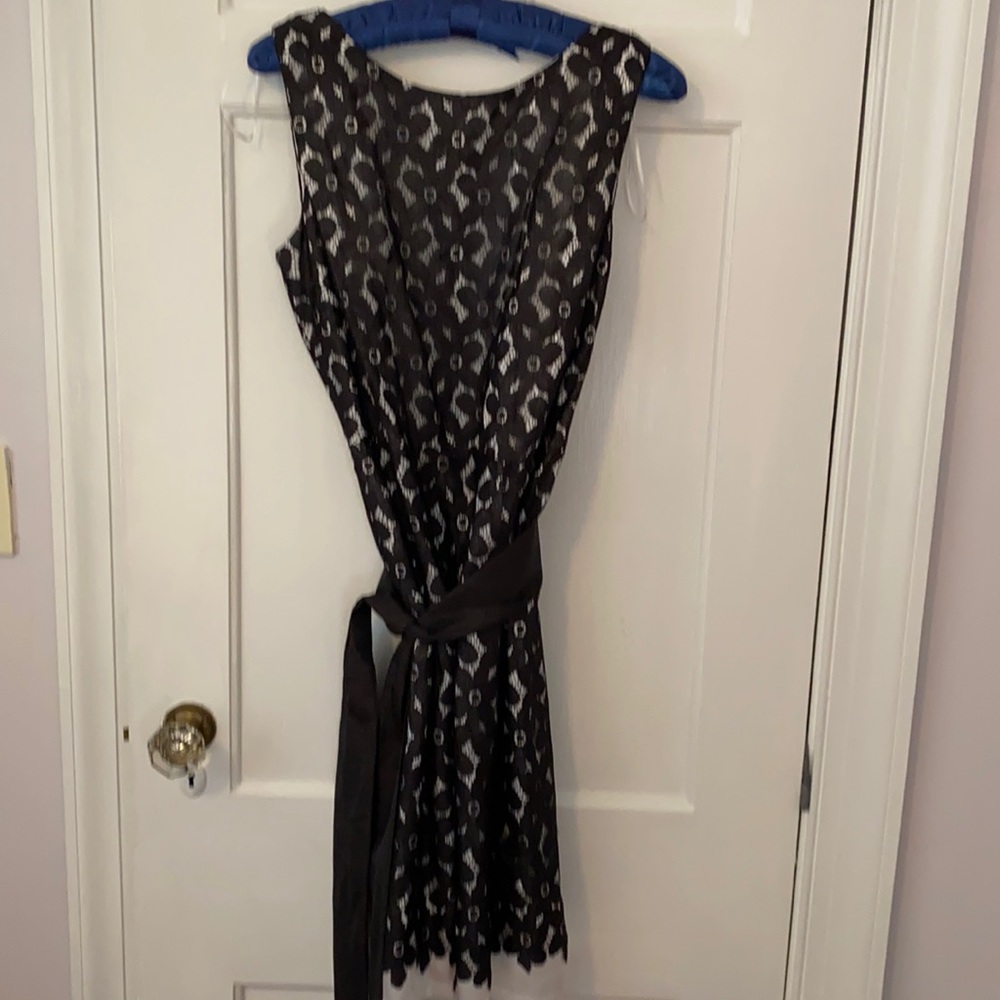 Sangria Lace Floral Dress with Belt, 8